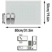 1PC Light Blue & White Geometric Grid Area Rug, Faux Cashmere Material Rectangular Classic Plaid Pattern, Machine Washable Suitable For Living Room Bedroom Daily Home Decor, Aesthetic Home Decoration - Multicolor - View 16