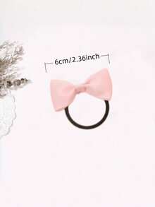 6pcs White Butterfly Hair Ties, Suitable For Girls, Ideal Choice For Daily Use - Multicolor - View 2