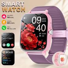 2026 New 1.83-Inch Large Screen Smartwatch, Unisex, Dual Straps, High-Definition Display, Colorful Straps, Message Notifications, Call Answering, Convenient Music Control, Sports Mode, Best New Year Gift - Gold Silicone + Steel - View 12