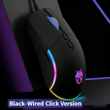 CHANGXIE Mouse Berkabel Senyap/Berbunyi Klik dengan Roda Gulir Logam, Pasang dan Mainkan, RGB untuk Gaming, Kantor, Laptop, Komputer Desktop, Universal - View 6