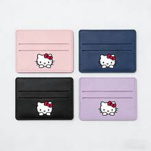 1pc Cute Sanrio Hello Kitty Card Holder, Women Fashion Mini PU Leather Card Wallet, Portable Slim Credit ID Card Case - Multicolor - View 10