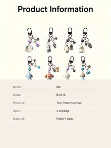Deli BG516 Cute Plush Pendant Backpack Phone Charm - Multicolor - View 6