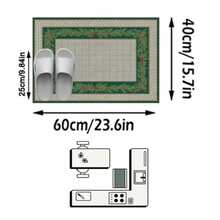 1PC Light Green Pine Branch & Pine Cone Plaid Area Rug, Faux Cashmere Material Rectangular Christmas Holiday Pattern, Machine Washable Suitable For Living Room Bedroom Daily Home Decor, Aesthetic Home Decoration - Multicolor - View 14