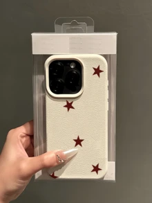 1件 白色復古星軌個性化極簡全包覆TPU防摔手機殼，適用於Apple 18 17 16 15 14 13 12 11 Pro Max Air保護殼，兼容三星系列 - 彩色 - 查看 4