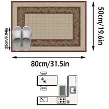 1PC Red Pine Branch & Pine Cone Plaid Area Rug, Faux Cashmere Material Rectangular Christmas Holiday Pattern, Machine Washable Suitable For Living Room Bedroom Daily Home Decor, Aesthetic Home Decoration - Multicolor - View 16