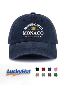 經典復古 Y2K 水洗「MONTE-CARLO」原創棒球帽卡車帽，男女通用帽子，適合四季春夏秋冬，情人節、單身派對、父親節、母親節、教師節、開學季、萬聖節、新娘、學生、老師的完美禮物 - 均碼 - 查看 5