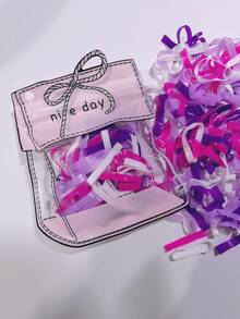 500/1000pcs Mixed Purple Elastic Hair Bands, Disposable Large Rubber Bands, Daily Use, Ponytail, Suitable For Daily Life, Vacation, Gift - Multicolor - View 6