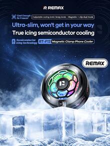 REMAX RT-F13 Magnetic Phone Cooler, Magnetic Back Clip Dual Mode, 3-Level Adjustment, Strong Magnetic Suction, Semiconductor Cooling, Temperature Control Digital Display, Compatible With Apple, Samsung, Xiaomi, And Other Phones - View 6