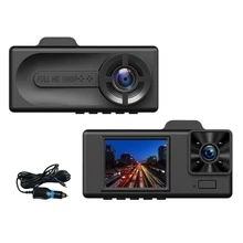 DVR Mobil Definisi Tinggi 1080P dengan Penglihatan Malam Inframerah, Kamera Mundur, Kamera Depan dan Kamera Dashboard Terintegrasi, Kamera Dashboard Mobil 3 Saluran, Kamera Belakang Tahan Air, Perekaman Berulang, Layar Tampilan 2 Inci, Tidak Termasuk Kartu SD, Kapasitas Baterai 150mAh - 64GB - View 10