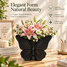 3D Printed Butterfly Shaped Desktop Ornament, 3-In-1 Pen Holder & Small Vase With Embossed Butterfly Pattern, Beautiful Desk Decor, Perfect Gift For BFF & School Friends - Butterfly - View 4