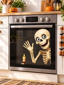 1/2pcs/Skull Halloween Fridge Magnets - Cute Fridge And Glass Window Stickers Decoration; Halloween Window Stickers And Decals, Halloween Party Supplies - Multicolor - View 8