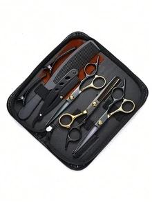 8-Piece Professional Hairdressing Scissor Set, 3-Piece 6.5-Inch Hair Clipper Set, Scraper-Style Hair Comb, Hair Clip Storage Bag, Suitable For Hair Salons And Home Use, Multiple Colors Available, Back To School Season, Travel And Vacation Essential - Multicolor - View 1