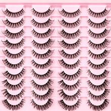 20 Pairs 3D Natural False Eyelashes, 1/2/5 Boxes, Multiple Packaging Options, Suitable For Wholesale, Thick & Curly, Create Charming Eyes, Essential For Daily Wear And Dates, Realistic Makeup Look - Black - View 6