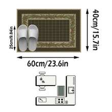 1PC Deep Green Pine Branch & Pine Cone Plaid Area Rug, Faux Cashmere Material Rectangular Christmas Holiday Pattern, Machine Washable Suitable For Living Room Bedroom Daily Home Decor, Aesthetic Home Decoration - Multicolor - View 17