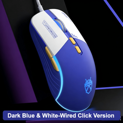 CHANGXIE Mouse Berkabel Senyap/Berbunyi Klik dengan Roda Gulir Logam, Pasang dan Mainkan, RGB untuk Gaming, Kantor, Laptop, Komputer Desktop, Universal