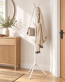 Perchero minimalista de pie con diseño de árbol | Almacenamiento estable con 6 ganchos | Sin taladros, ideal para espacios pequeños - Ver 3