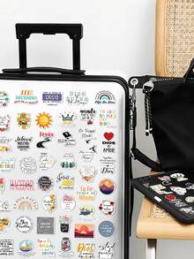 50 buah Stiker Inspiratif Spanyol untuk Skateboard, Gitar, Laptop, Album Foto, Koper, Kulkas, Kotak Penyimpanan, Dekorasi DIY Stiker Grafiti - A - View 3