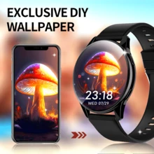 QAGSFLC Smart Watch This Popular Smartwatch Is Equipped With A 1.53-Inch High-Resolution Touchscreen, Supporting Wireless Calling, SMS Notifications, Alarm Clock, Multiple Sports Modes, Remote Photo Taking, Music Playback And More. This Multi-Functional Smartwatch Is Compatible With IOS And Android Smartphones. It Is An Excellent Gift Choice For Valentine's Day, Easter, Mother's Day, Father's Day, Halloween, Thanksgiving And Christmas. - Multicolor - View 3
