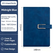 Premium A5 Notebook With PU Leather Cover, Soft And Delicate Texture, High-End Feel, Equipped With Practical Bookmark Ribbon For Quick Marking Of Reading And Writing Positions, Smooth Writing Without Ink Bleeding. Suitable For Business Meeting Notes, College Student Classroom Notes, Daily Journaling, Love Diary, Minimalist Black Versatile And Durable, Wear-Resistant Leather Surface For Long-Term Use Without Easy Wear, Balancing Quality And Practicality, A Quality Choice For Office, Study, And Life Recording, Halloween Gift, Christmas Gift, Birthday Gift, Back To School Gift, Best Friend Gift. - A5 - View 17