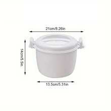 SOKANY Rice cooker microwave portabel, dapat digunakan untuk makanan dingin dan panas, desain kedap udara anti bocor, desain kompartemen tanpa perlu dicampur, kapasitas besar untuk hidangan yang memuaskan, cocok untuk nasi, sayuran, ikan, sup, mie, dan banyak lagi. - MultiWarna - View 12