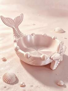 1pc Mermaid Starfish Jewelry Storage Tray, Ring Earring Necklace Decorative Dish - Multicolor - View 5