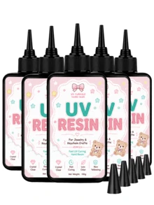 100/200/300ml Transparent Hard UV Resin, Upgraded Formula High Transparency Hard Glue, UV Curable Pre-Mixed Epoxy Resin, Suitable For DIY Handmade Jewelry Making Kit, Used For Resin Casting And Coating Crafts - UV Resin - View 12