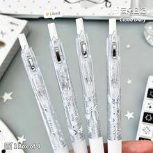 4pcs Angel Light Bow Click Neutral Gel Pens With Soft Rubber Grip, Highly Attractive Boxed Black Ink 0.5mm Student Exam Pens - Transparent Bow - View 3