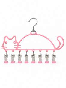 Multifunctional Stainless Steel Drying Rack Featuring A Cute Cat Design; Sturdy, Thickened, And Durable, This Versatile Rack Serves Eight Different Purposes-Perfect For Drying Items Like Underwear And Socks. A Household Essential. - Multicolor - View 14