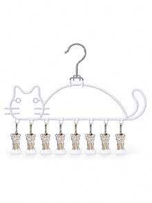 Multifunctional Stainless Steel Drying Rack Featuring A Cute Cat Design; Sturdy, Thickened, And Durable, This Versatile Rack Serves Eight Different Purposes-Perfect For Drying Items Like Underwear And Socks. A Household Essential. - Multicolor - View 13