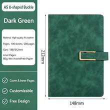 Premium A5 Notebook With PU Leather Cover, Soft And Delicate Texture, High-End Feel, Equipped With Practical Bookmark Ribbon For Quick Marking Of Reading And Writing Positions, Smooth Writing Without Ink Bleeding. Suitable For Business Meeting Notes, College Student Classroom Notes, Daily Journaling, Love Diary, Minimalist Black Versatile And Durable, Wear-Resistant Leather Surface For Long-Term Use Without Easy Wear, Balancing Quality And Practicality, A Quality Choice For Office, Study, And Life Recording, Halloween Gift, Christmas Gift, Birthday Gift, Back To School Gift, Best Friend Gift. - A5 - View 10