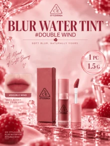 3CE Water Mist Lip Glaze #DOUBLE WIND, Ukuran Penuh 4.6g/Sampel 1.5g, Hasil Akhir Matte Lembut, Tidak Lengket, Pengunci Warna Membentuk Lapisan Sekali Sapu, Tahan Lama, Kebutuhan Sehari-hari - #ANGIN GANDA - View 14