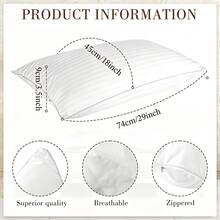 Luxury Hotel Style Standard Bed Pillow, Soft & Comfortable Neck Pillow, Flexible Support, Multi-Functional Sleep Pillow Suitable For Side, Back And Stomach Sleeping, Practical Home Bedding Gift, Unisex - White - View 3