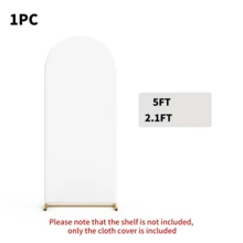 White Arch Backdrop Cover 5ft/6ft/6.6ft/7.2ft Wedding Arch Cover, Double-Sided Stretch Fabric Fitted Arch Backdrop Cover For Backdrop Stand, Birthday Party Wedding, Stand Not Included, Fabric Backdrop Only - View 10