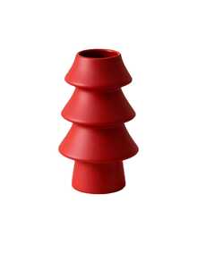 Resin Christmas Tree Vase, Red Green Holiday Flower Vase, Festive Tabletop Centerpiece For Christmas Home Decor, Living Room, Dining Table, Fireplace Mantel, Entryway, Shelf And Xmas Gift - Multicolor - View 12