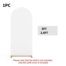 White Arch Backdrop Cover 5ft/6ft/6.6ft/7.2ft Wedding Arch Cover, Double-Sided Stretch Fabric Fitted Arch Backdrop Cover For Backdrop Stand, Birthday Party Wedding, Stand Not Included, Fabric Backdrop Only - View 9