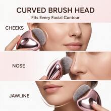 Pink Foundation Brush - Seamless Makeup Remover Brush, Suitable For Liquid Foundation And BB Cream. Heart-Shaped Makeup Brush - Portable Version - Pink - View 5