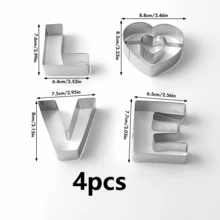 Creative Heart Puzzle Shaped Cookie Cutter 430 Stainless Steel Cookie Baking Cutter Heart Double Puzzle Fondant Stamp Mold, Suitable For Romantic Valentine's Day And Party Themes, Baking, Cheese, Cookies, Fruit, Sandwiches - Rust-Proof Metal Pastry Tool - View 10