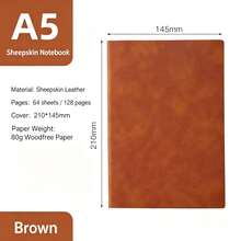 Premium A5 Notebook With PU Leather Cover, Soft And Delicate Texture, High-End Feel, Equipped With Practical Bookmark Ribbon For Quick Marking Of Reading And Writing Positions, Smooth Writing Without Ink Bleeding. Suitable For Business Meeting Notes, College Student Classroom Notes, Daily Journaling, Love Diary, Minimalist Black Versatile And Durable, Wear-Resistant Leather Surface For Long-Term Use Without Easy Wear, Balancing Quality And Practicality, A Quality Choice For Office, Study, And Life Recording, Halloween Gift, Christmas Gift, Birthday Gift, Back To School Gift, Best Friend Gift. - A5 - View 15