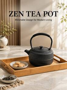 Striped Black Iron Kettle (1000ml)