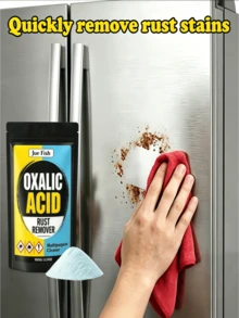 3pcs Strong Oxalic Acid Rust Remover Powder, High-Efficiency Stain Removal Powder, Fast-Acting Multi-Purpose Powder Material, Practical Home Style, Sealed Self-Standing Bag Design, Quickly Dissolves Rust And Restores Metal Luster, Suitable For Car Wheels, Sinks, Frying Pans, Ovens, Refrigerator Metal Parts, All-Season Indoor Kitchen And Home Deep Cleaning And Maintenance - Powdery - View 3
