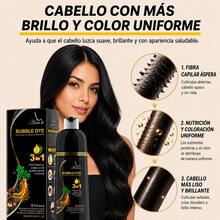 Crema de tinte negro natural 500ml gran capacidad para hombre y mujer, color permanente, uso doméstico. - Negro - Ver 7