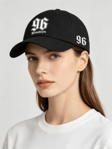1pc/2pcs "Brooklyn 96" Pattern Print Unisex Street Fashion Outdoor Sports Baseball Cap And Crossbody Bag, Adjustable, Gift For Yourself Or Friends - Multicolor - View 4