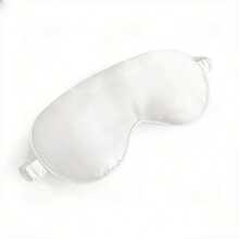 1pc White Soft Polyester Satin Eye Mask, Light-Blocking Sleep Mask For Napping And Sleeping, Office Travel Home Eye Care Fatigue Relief, Wedding Gift For Best Friend Girlfriend Colleague, Unisex Comfortable Breathable Non-Pressing, Home, Christmas - 1 White Bride - View 2