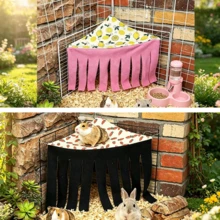 2 buah Tempat Persembunyian Hewan Peliharaan Kecil, Tempat Persembunyian Sudut Gantung, Tenda Hammock Sudut Hewan Peliharaan yang Nyaman, Habitat Bermain dan Beristirahat yang Dapat Dicuci, Cocok untuk Guinea Pig, Hamster, Musang, Tupai, Sugar Glider, Kelinci, Landak - Satu-Ukuran - View 20
