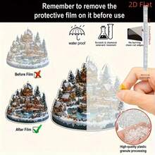 Bohemian Acrylic Christmas Village Decor - Versatile Tabletop Ornament For Home, Cafe, Office Desk & Bedroom - A - View 6