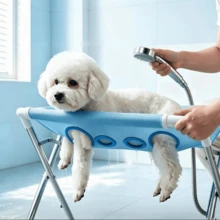 Foldable Pet Grooming Bed, Pet Bathing Stand, Home/Pet Store Cat & Dog Grooming Table - Multicolor - View 1