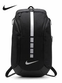 Nike Ransel perjalanan kasual olahraga luar ruangan unisex, kapasitas besar, dimensi kurang lebih: 59*34*24cm - Hitam/Abu-abu Perak - View 1