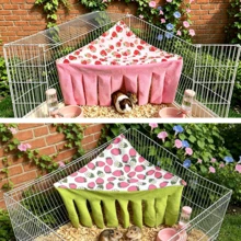 2 buah Tempat Persembunyian Hewan Peliharaan Kecil, Tempat Persembunyian Sudut Gantung, Tenda Hammock Sudut Hewan Peliharaan yang Nyaman, Habitat Bermain dan Beristirahat yang Dapat Dicuci, Cocok untuk Guinea Pig, Hamster, Musang, Tupai, Sugar Glider, Kelinci, Landak - Satu-Ukuran - View 4