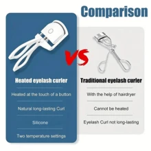 SOKANY ABS Electric Eyelash Curler With Heating Silicone, Anti-Scald, Smart Auto Shut-Off, 10s Fast Heating, 2 Temperature Settings, USB Rechargeable, Long Battery Life, Portable Modern Eye Makeup Tool, Easy To Use - Baby Pink - View 8