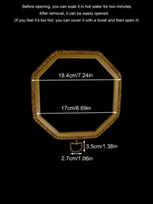 Vintage Octagonal Wood Grain Embroidery Hoop, 3 Sizes Available, Can Hang Asymmetrical Cross Stitch Frame, Wall Decor Embroidery Frame, Christmas Thanksgiving Handmade Gift Making Frame - Antique Octagonal Embroidery Hoop - View 12